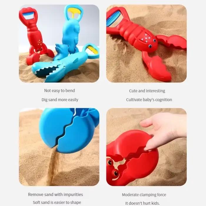 Jouets de bain pour bébé, jouets de plage, jeu de sable, attrape-griffes de homard coloré, piscines et plein air, jeu éducatif