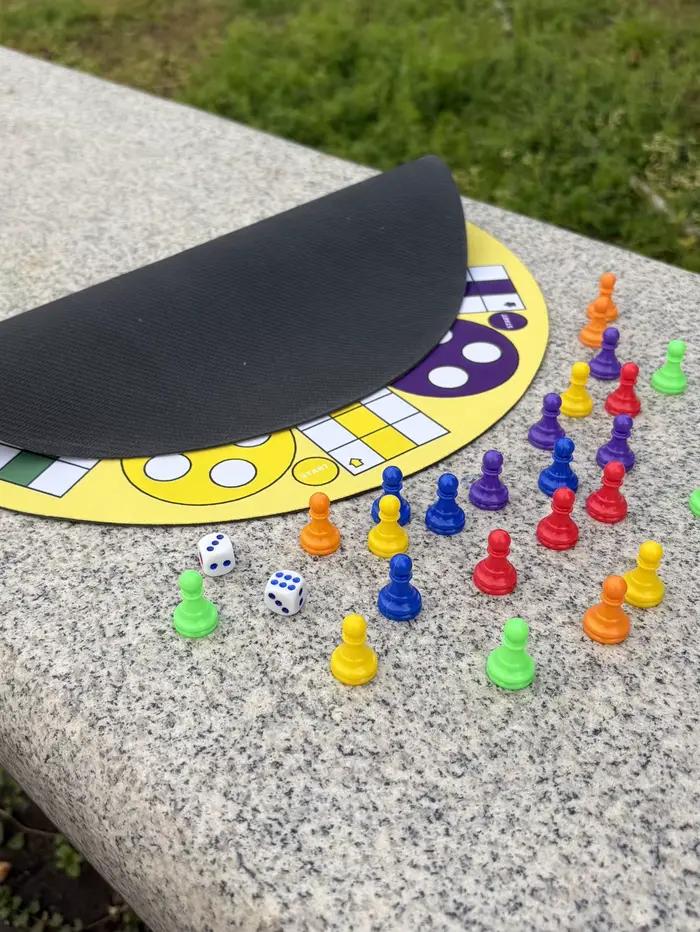 Jeu de société Ludo et Flying Chess pour 4 à 6 joueurs avec dés et pions multicolores