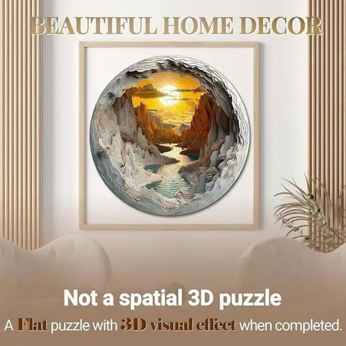 Puzzle grotte en bois 3D pour adultes