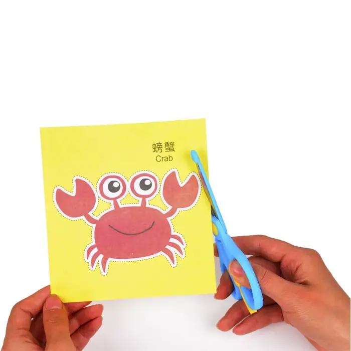 96 pièces enfants dessin animé bricolage coloré papier coupe pliant jouets