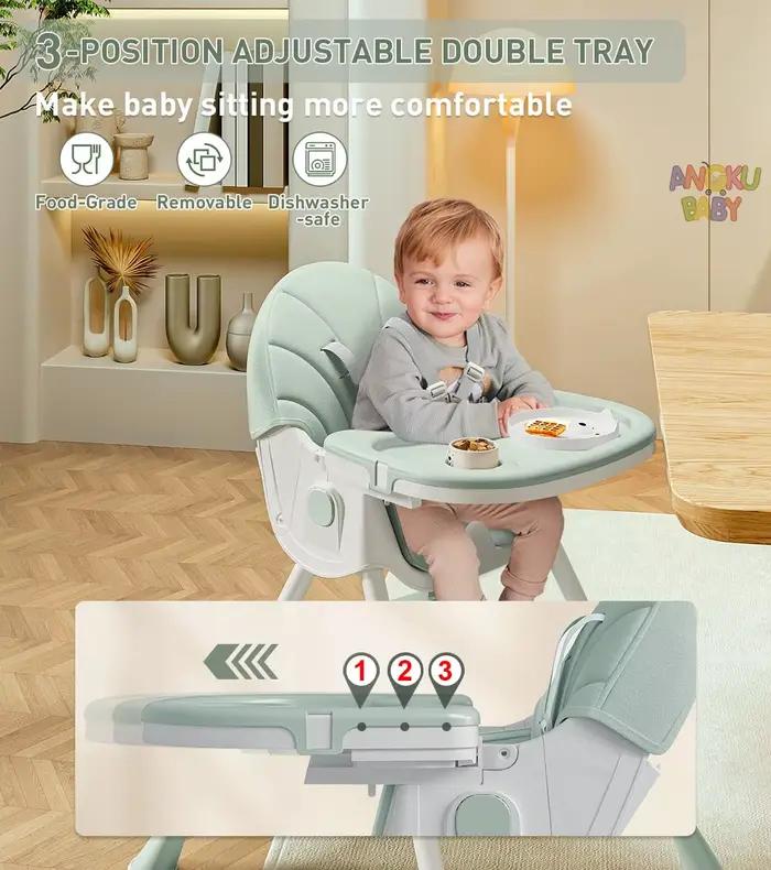 Chaise haute 3 en 1 pour bébé