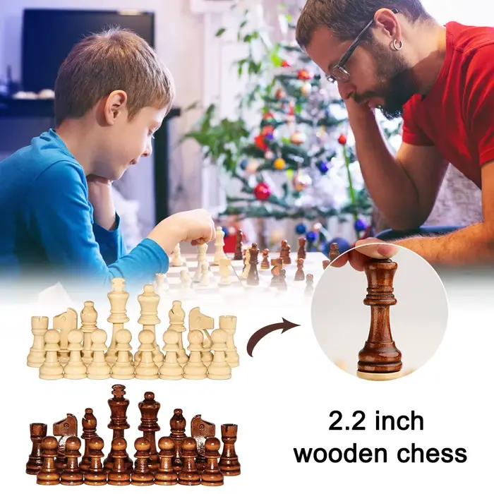 Pions d'échecs en bois Staunton standard pour tournoi