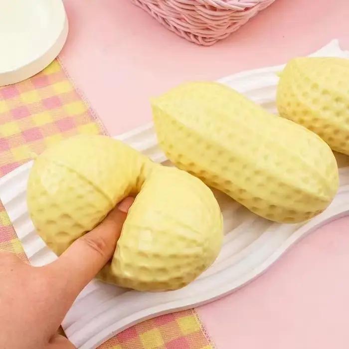 Balle anti-stress en forme d'arachide, jouet à presser, jouet sensoriel doux comme du beurre, jouet anti-stress ASMR pour enfants et adultes