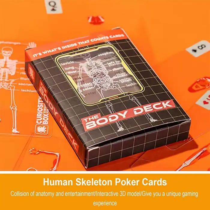 Cartes à jouer de pont corporel, cartes à jouer d'anatomie humaine intéressantes, jeu de cartes, fête de divertissement