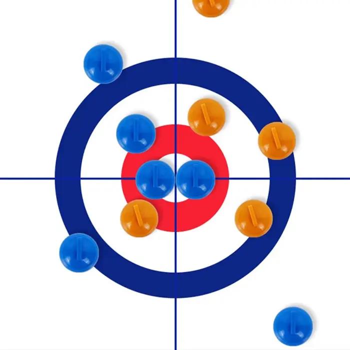 Jeux de société amusants en famille pour enfants et adultes : jeu de curling de table avec 8 rouleaux et rondelles de Shuffleboard!