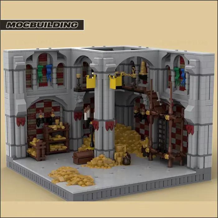 Blocs de construction Moc de trésor d'architecture de château célèbre médiéval