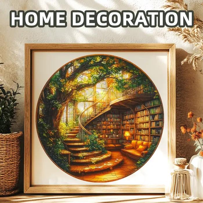 Nette Tree Series-Bibliothèque-Puzzles en bois
