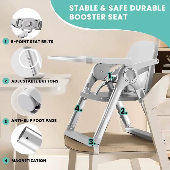 Salle à manger avec siège rehausseur portable 3 en 1