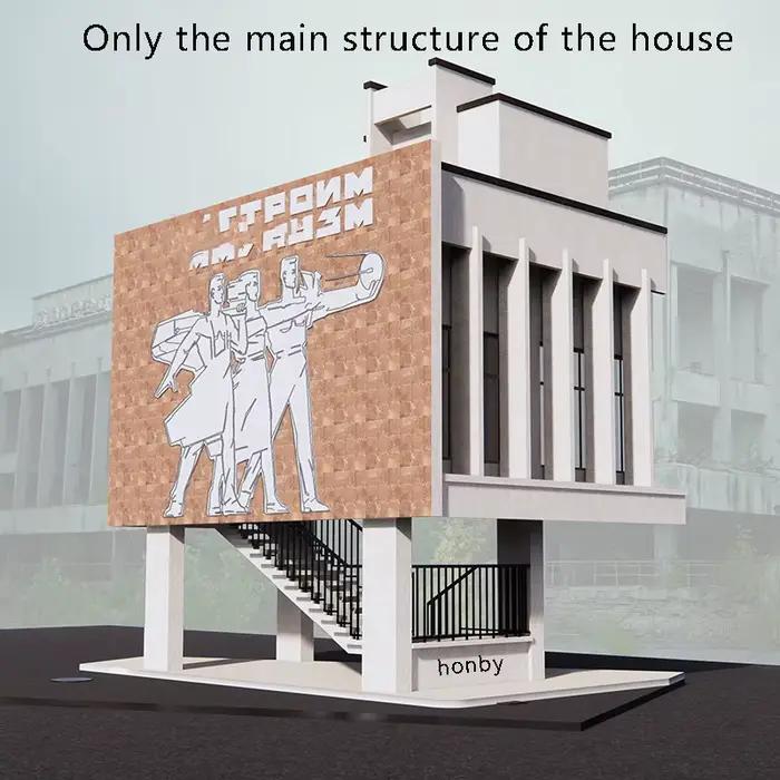 Suite de scénarios de perception des mains, modèle 1/35, architecture, époque de la guerre froide, maisons, maison, table de sable, échelle, loisirs, outil exécutif