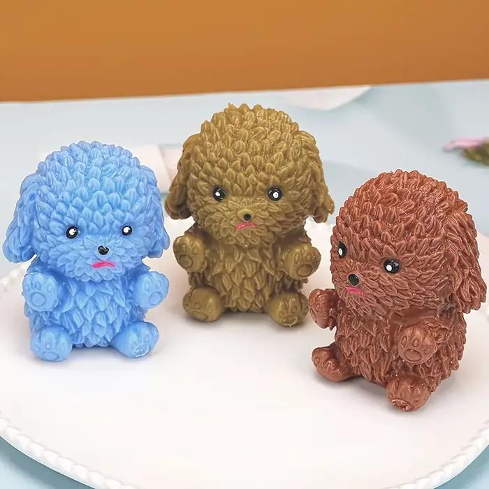 Adorable jouet anti-stress en forme de chien en peluche rembourré de farine