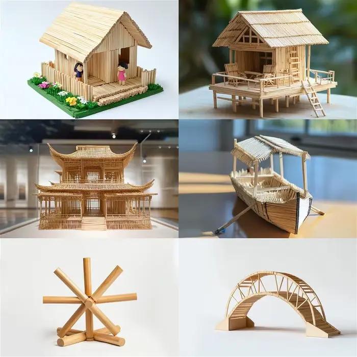 Bâton rond en bois pour l'artisanat, sucettes glacées alimentaires et fabrication de modèles de cheville, bricolage de chevilles durables, modèle de construction, outil de travail du bois