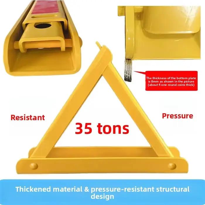 Structure durable ABLE résistante à la compression pour la fixation au sol de poteaux épaissis en acier profilé pour emplacements de stationnement