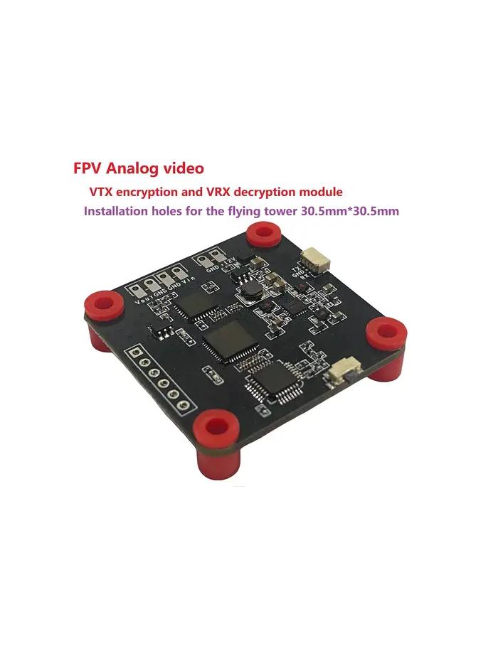 Module de cryptage/décryptage vidéo analogique FPV en temps réel, transmission sécurisée universelle CVBS pour VTX VRX