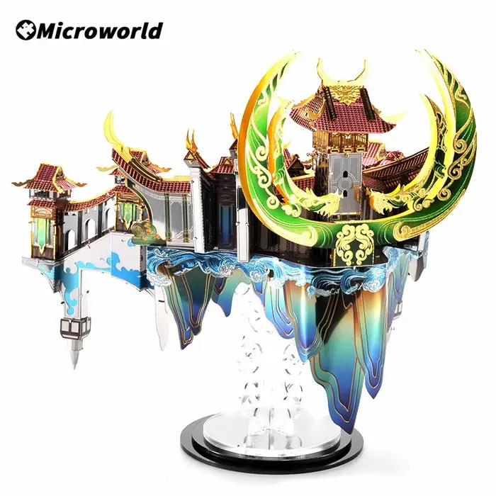 Microworld 3D métal style Puzzles jeux célèbres tour bâtiments modèles bricolage assembler Kit puzzle jouets cadeau d'anniversaire pour adulte