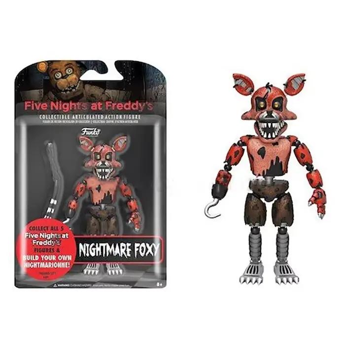 14 cm FNAF figurines cauchemar Freddy Bonnie Foxy Chica figurine mobile lumière noire