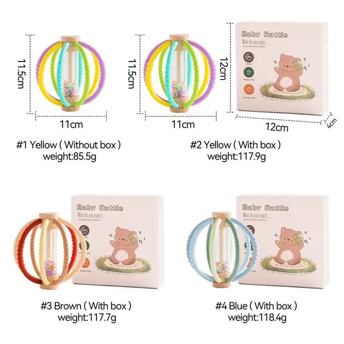 Hochet Sensoriel en Bois pour Bébé
