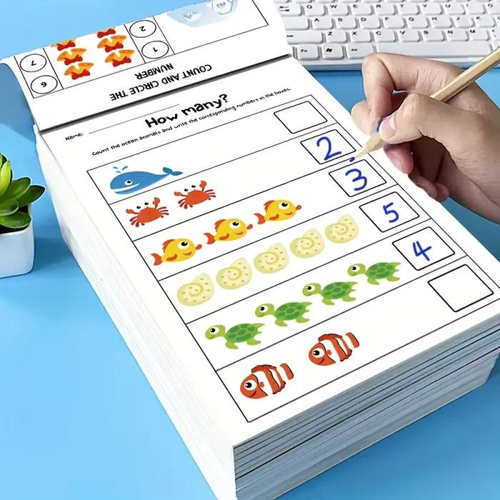 Cahier d'exercices de mathématiques préscolaires
