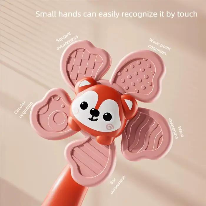 Jouet musical rotatif à ventouse pour bébé dessin animé sensoriel éducatif pour bain et activités sur table occasion naissance cadeau occasionnel développement cognitif pour tout-petits