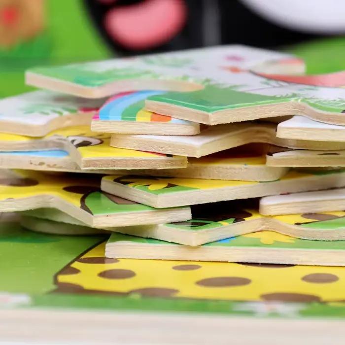Offre spéciale 12/9 pièces Puzzles en bois enfants bébé