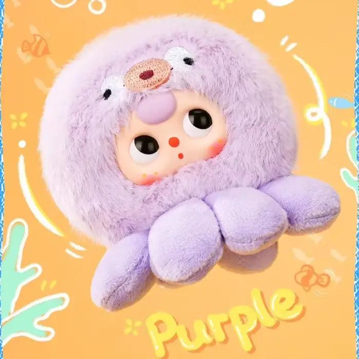 Bébé trois océan romantique V2 bande de roulement la vague choisir les étoiles vinyle peluche aveugle boîte jouet sac mignon pendentif porte-clés boîte mystère