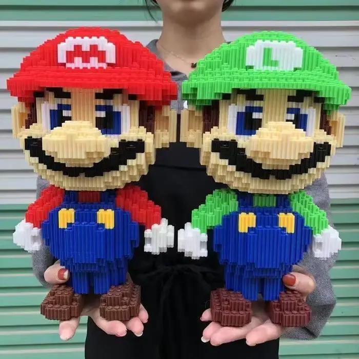 Blocs de construction géants de 35 cm, jouets pour enfants, briques à petites particules, décoration de bureau, cadeaux d'anniversaire pour enfants et adultes, collection