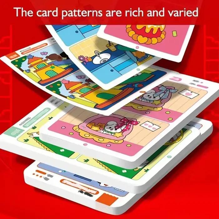 Les enfants trouvent différents livres de jeux, cartes d'entraînement à la concentration et au raisonnement, des puzzles éducatifs, des cadeaux éducatifs, qui peuvent être effacés à plusieurs reprises