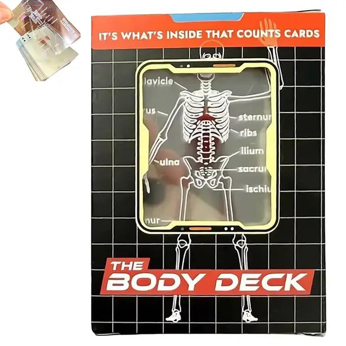 Cartes à jouer de pont corporel, cartes à jouer d'anatomie humaine intéressantes, jeu de cartes, fête de divertissement