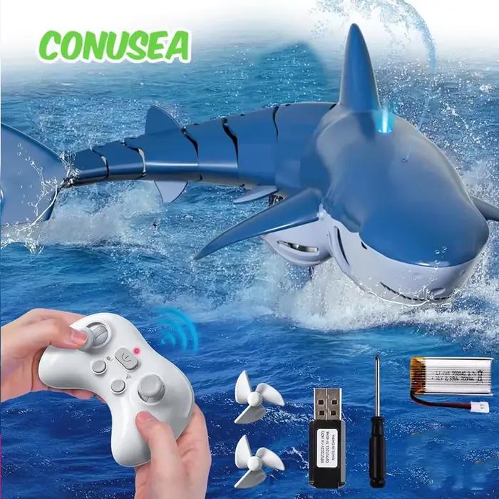 RC requin télécommande baleine pulvérisation eau enfants robot jouet radiocommandé bateaux piscine jouets pour garçons