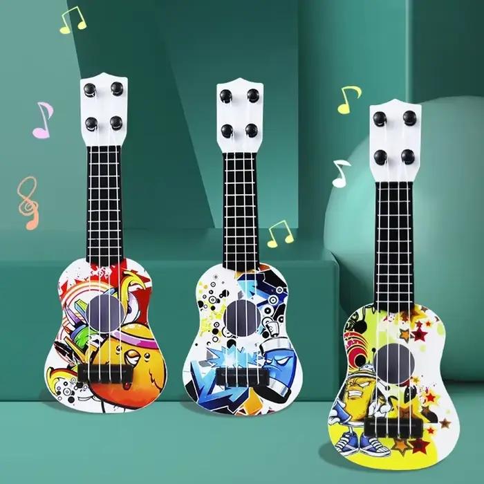 Mini ukulélé guitare jouet habiller améliorant l'instrument de musique éducatif précoce classique pour garçons filles enfants bébé cadeaux de noël