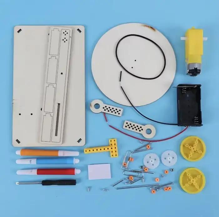 Kit de robot dessinateur électrique en bois à assembler soi-même
