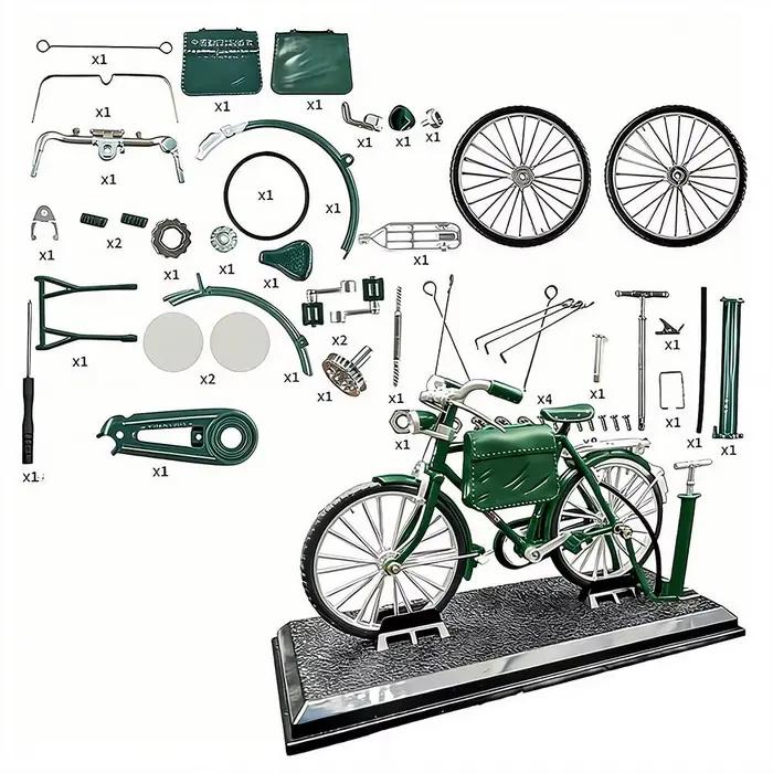 Modèle de vélo miniature en alliage à assembler soi-même 1:10