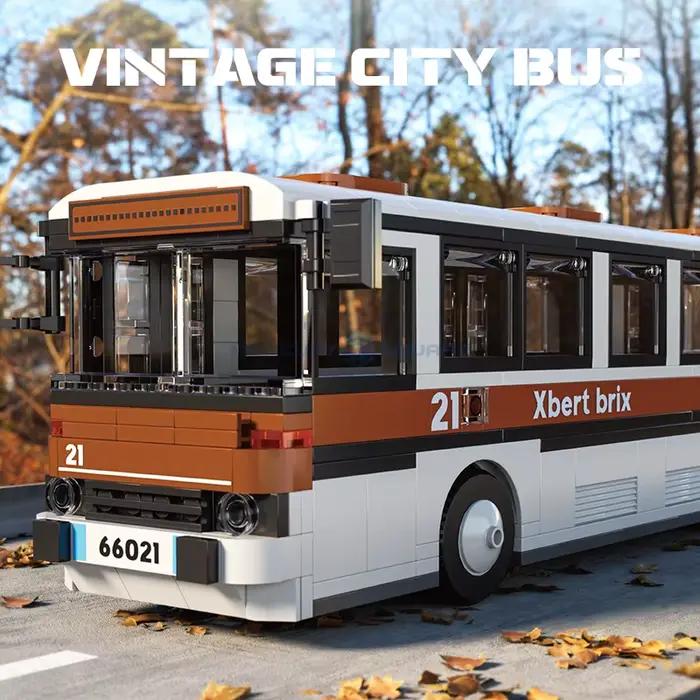 Décennie s de construction de modèle de bus de ville vintage pour enfants