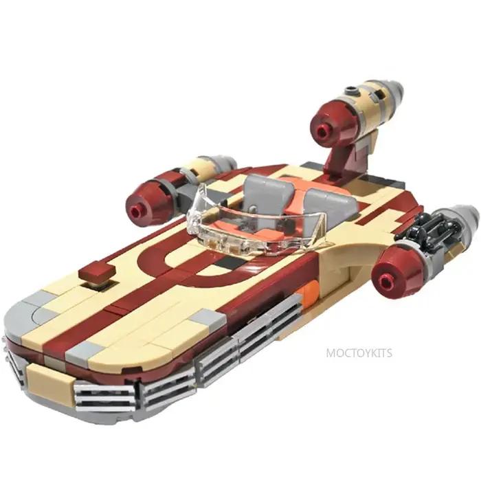Star Battle 300 pièces Luke'sre X-34 SoroiSuublstf Landspeeder blocs de construction jouet éducatif améliorer la créativité des enfants cadeau d'anniversaire