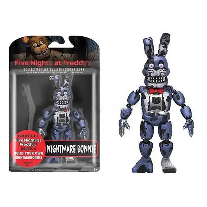 14 cm FNAF figurines cauchemar Freddy Bonnie Foxy Chica figurine mobile lumière noire