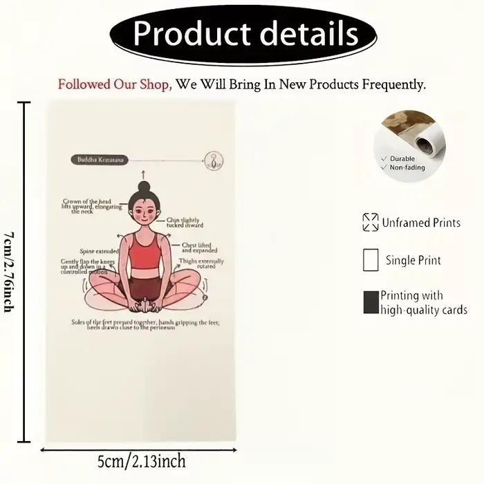32 pièces/ensemble cartes de guidage de pose de yoga