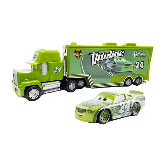 Jouets pour garçons, voitures, cadeaux d'anniversaire, Lightning McQueen n° 8,15,24,42 Ensemble de camions porte-conteneurs, voitures miniatures en alliage, jouets, ornements de camion, jouet