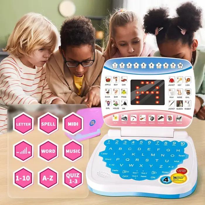 Petit jouet pour ordinateur portable d'apprentissage de l'anglais pour enfants.