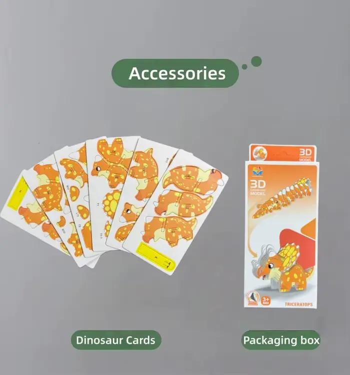 Puzzle en papier dinosaure 3D