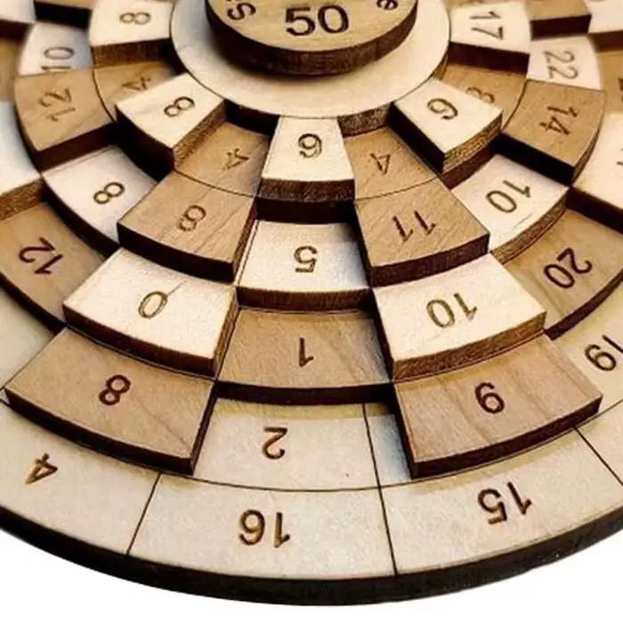 Puzzle numérique en bois coloré