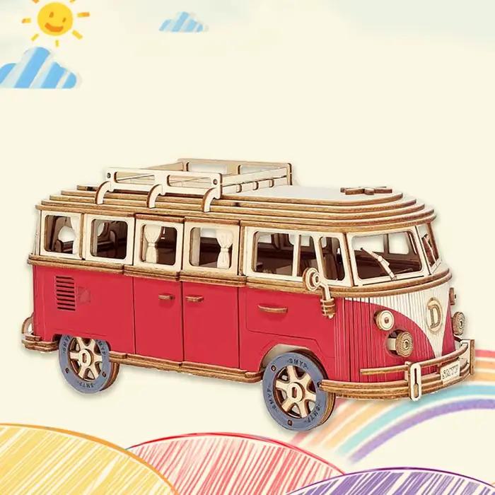 Puzzle de voiture en bois 3D