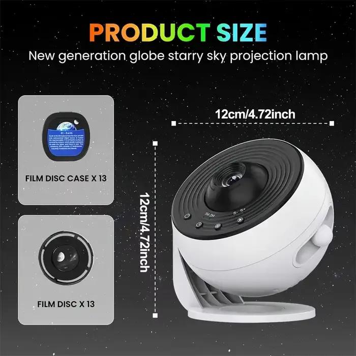 Projecteur de galaxie de veilleuse professionnelle Projecteur de ciel étoilé 360 ° Lampe planétarium rotative pour chambre d'enfants, décoration de mariage pour la saint-valentin