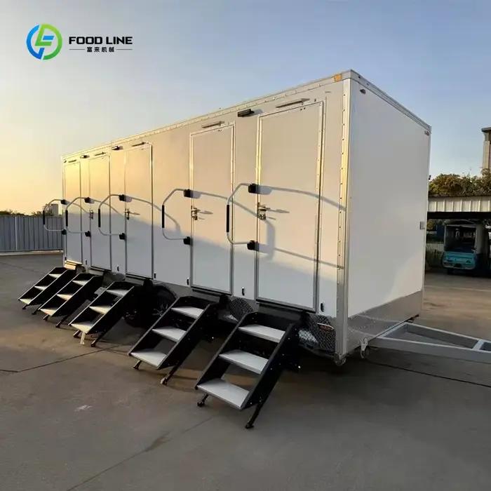 Toilettes mobiles préfabriquées, sanitaires commerciaux pour chantiers de construction, événements en plein air, installation facile, vente, personnalisables