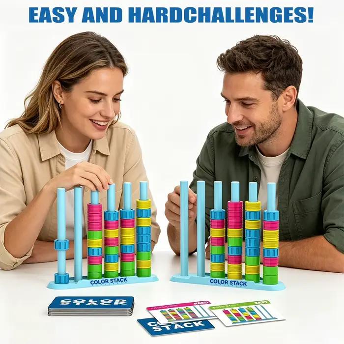 Color Stack Challenge : un jeu de puzzle de correspondance de couleurs rapide pour des soirées amusantes et des défis