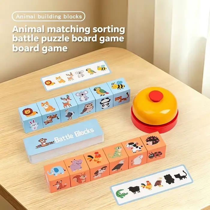 Jeu éducatif en bois pour enfants : Apprentissage des mots anglais