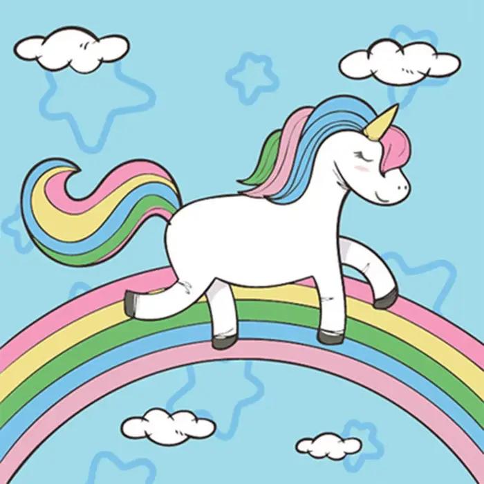 Peinture par numéros d'animaux colorés pour enfants