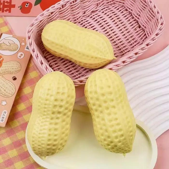 Balle anti-stress en forme d'arachide, jouet à presser, jouet sensoriel doux comme du beurre, jouet anti-stress ASMR pour enfants et adultes