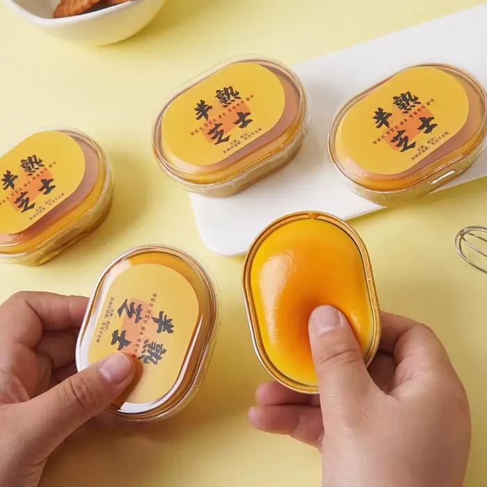 Jouet anti-stress en forme de pain au fromage simulé, à remontée lente, sensoriel, pour l'anxiété, TDAH, autisme, cadeau pour enfants et adultes