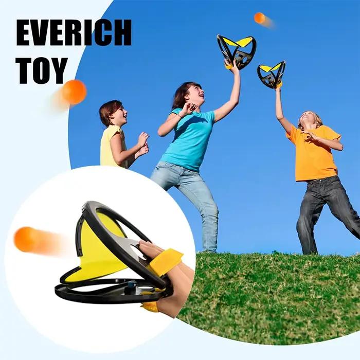 Raquette de jeu de lancer et de capture de balle pour adultes et enfants