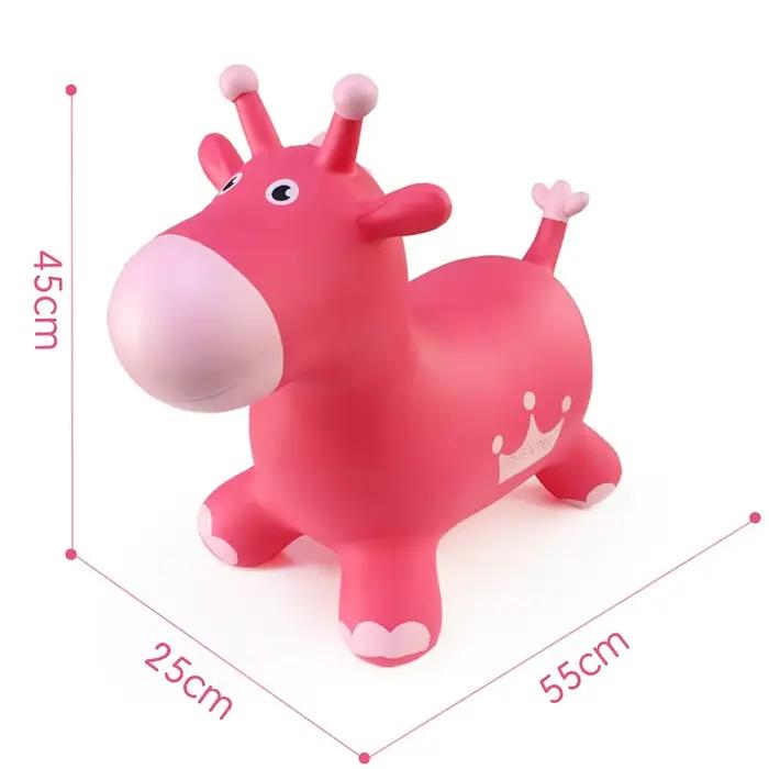 Cheval gonflable animal en PVC, sauteur souple, jouet d'équilibre pour bébé