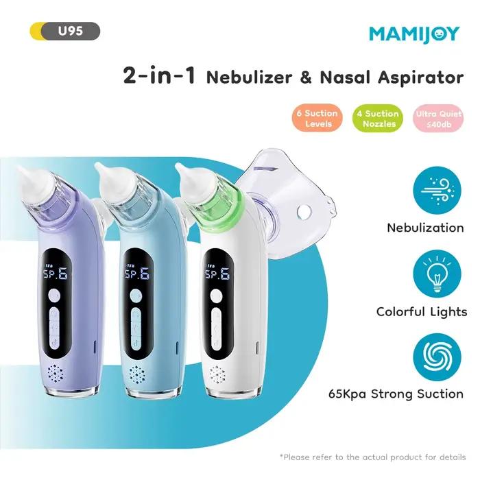 MAMIJOY Aspirateur nasal électrique 2 en 1 pour bébé et fonction nébuliseur